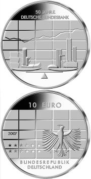 50 jaar Duitse Nationale Bank 10 euro Duitsland 2007 UNC